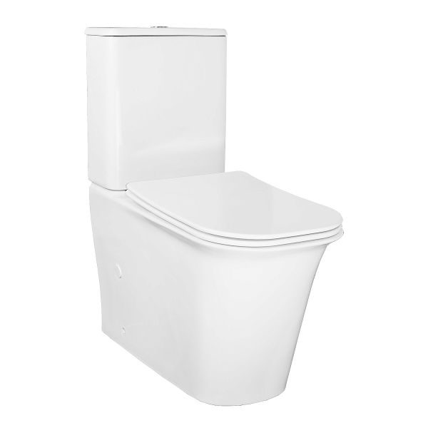 Azario Унитаз-компакт VELISE AZ-1222A напольный, безободковый в комплекте с быстросъемным сиденьем микролифт