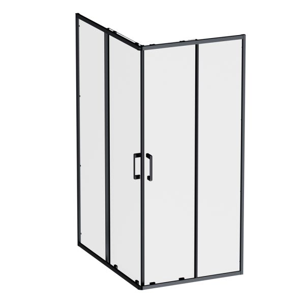 Am.Pm Душевой уголок Above W9XG-403-12090-BT 120x90 см профиль чёрный матовый стекло прозрачное