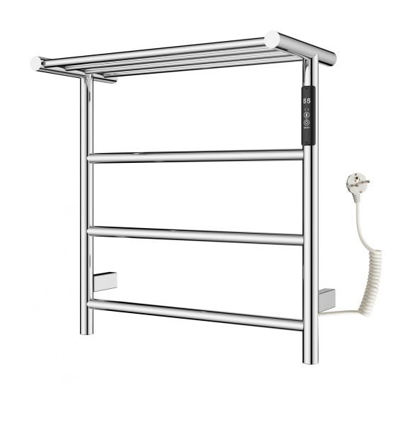 WONZON & WOGHAND Полотенцесушитель электрический Bonn WW-AL402-CR с полкой 47x50 см хром