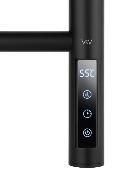 WONZON & WOGHAND Полотенцесушитель электрический Bonn WW-AL4092-MB 25x80 см чёрный матовый — изображение 4