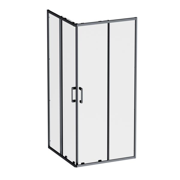 Am.Pm Душевой уголок Above W9XG-403-9090-BT 90x90 см профиль чёрный матовый стекло прозрачное