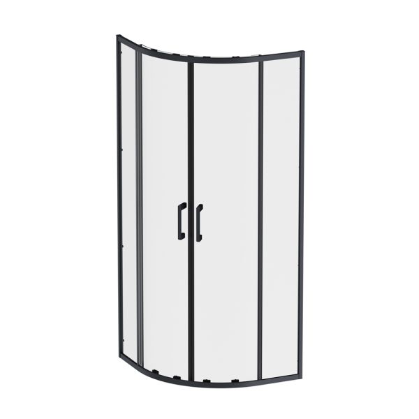 Am.Pm Душевой уголок Above W9XG-401-8080-BT 80x80 см профиль чёрный стекло прозрачное