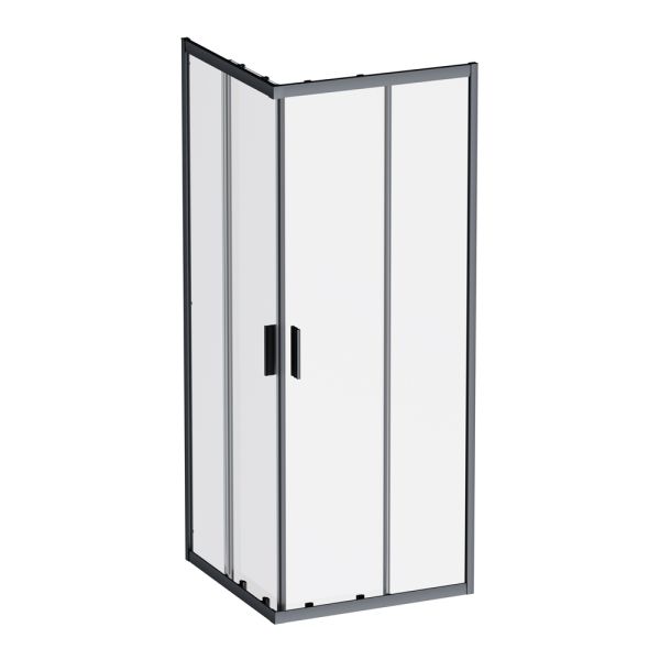 Am.Pm Душевой уголок Gem W90G-403-8080-BT 80x80 см без поддона чёрный матовый