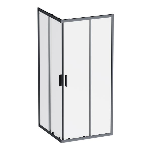 Am.Pm Душевой уголок Gem W90G-403-9090BT 90x90 см без поддона чёрный матовый
