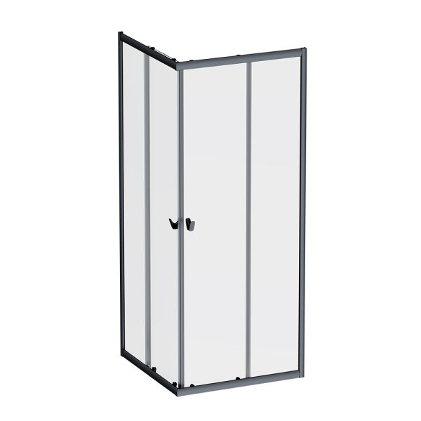 Am.Pm Душевой уголок Sunny W87G-403-8080-BT профиль черный матовый 80x80 см