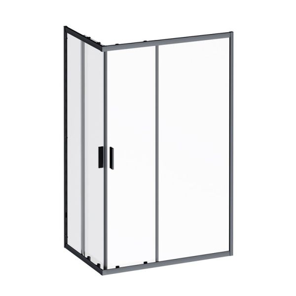 Am.Pm Душевой уголок Gem W90G-403-120280-BT профиль черный 120х80 см