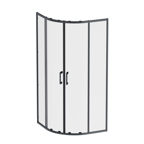 Am.Pm Душевой уголок Above W9XG-401-9090-BT 90x90 см профиль чёрный стекло прозрачное