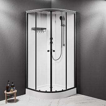 Am.Pm Душевая кабина X-Joy 90х90 W94C-401-090BT профиль черный матовый