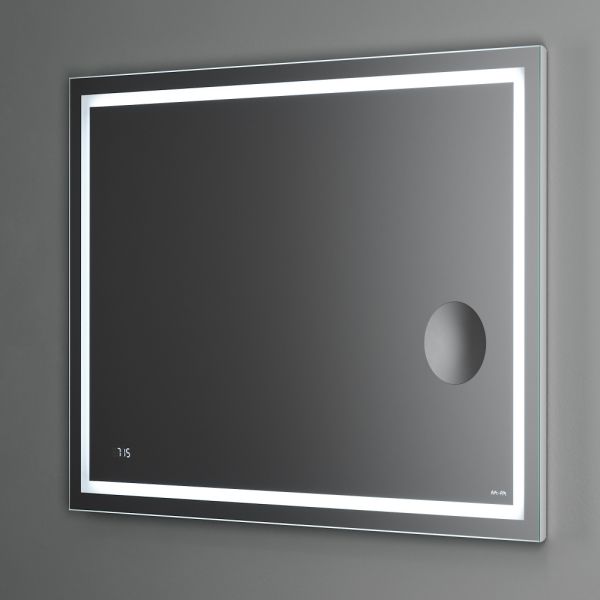 Am.Pm Зеркало Gem M91AMOX1003WG с LED-подсветкой и часами  100 см