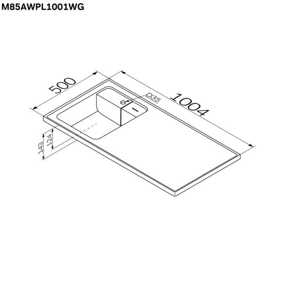 Am.Pm Раковина мебельная X-JOY M85AWPL1001WG 100 см — изображение 8