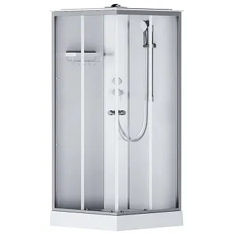 Am.Pm Душевая кабина X-Joy Square W94C-403-090MT 90х90 профиль хром матовый