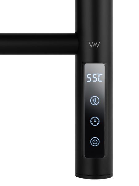 WONZON & WOGHAND Полотенцесушитель электрический Bonn WW-AL409-MB 45x90 см чёрный матовый — изображение 4