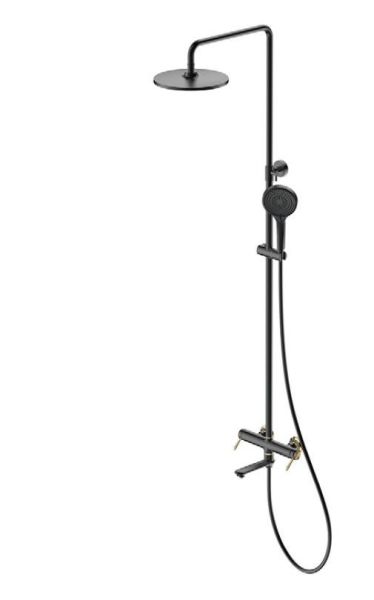 Gappo Душевая стойка G2409-63 чёрный/золото