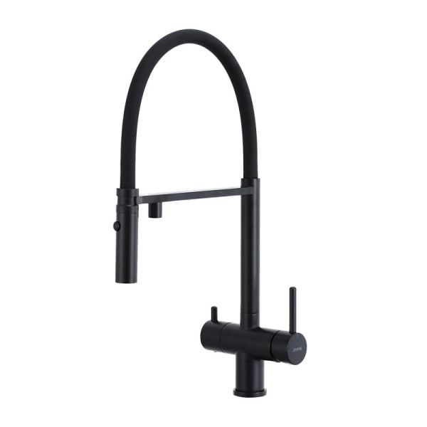 Gappo Смеситель для кухни G4397-86 гибкий излив с фильтром для воды чёрный — изображение 3